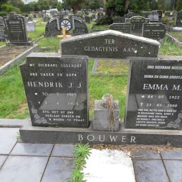 BOUWER Hendrik J.J. 1915-1974 & Emma M. 1922-2008