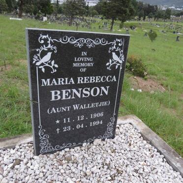 BENSON Maria Rebecca 1906-1994