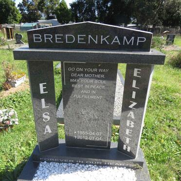 BREDENKAMP Elsa Elizabeth 1955-2012