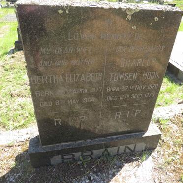 BRAIN Charles Towsen Hook 1878-1970 &amp; Bertha Elizabeth 1877-1964