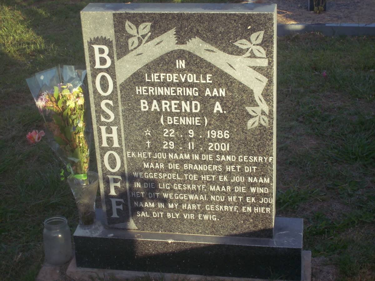 BOSHOFF Barend A. 1986-2001