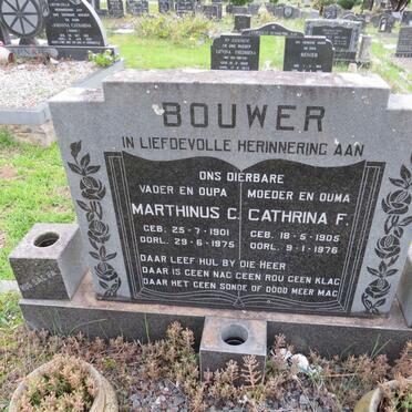 BOUWER Marthinus C. 1901-1975 & Cathrina F. 1905-1976