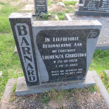 BARNARD Lourenza Christina 1929-1983