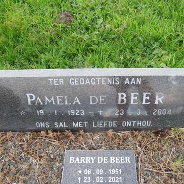 BEER Pamela, de 1923-2004 :: DE BEER Barry 1951-2021