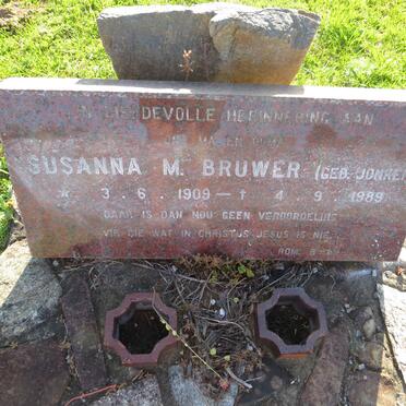 BRUWER Susanna M. nee JONKER 1909-1989