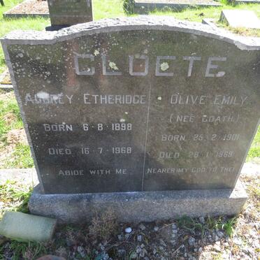 CLOETE Aubrey Etheridge 1898-1968 &amp; Olive Emily COATH 1901-1969