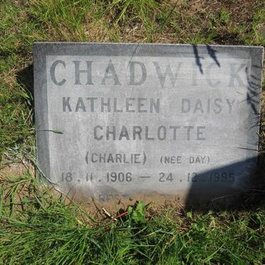 CHADWICK Kathleen Daisy Charlotte nee DAY 1906-1995