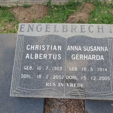 ENGELBRECHT Christian Albertus 1909-2002 & Anna Susanna Gerharda 1914-2005