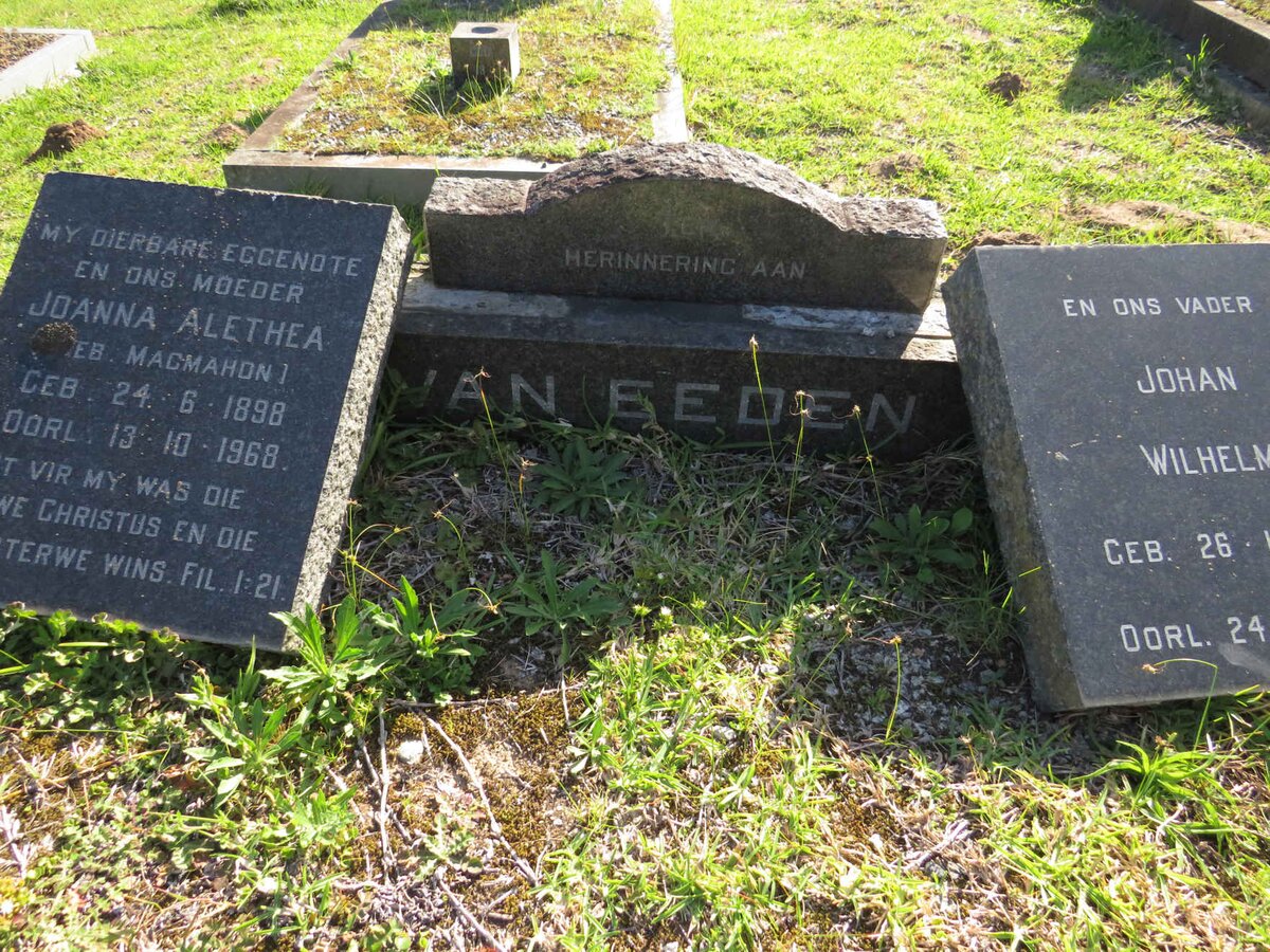 EEDEN Johan Wilhelm, van 1901-1976 &amp; Joanna Alethea MACMAHON 1898-1968 _1