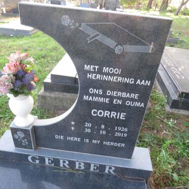 GERBER Corrie 1926-2019