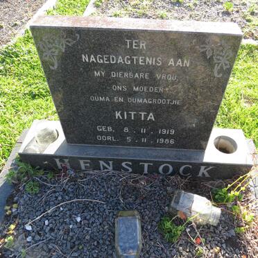 HENSTOCK Kitta 1919-1986
