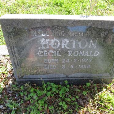 HORTON Cecil Ronald 1923-1988
