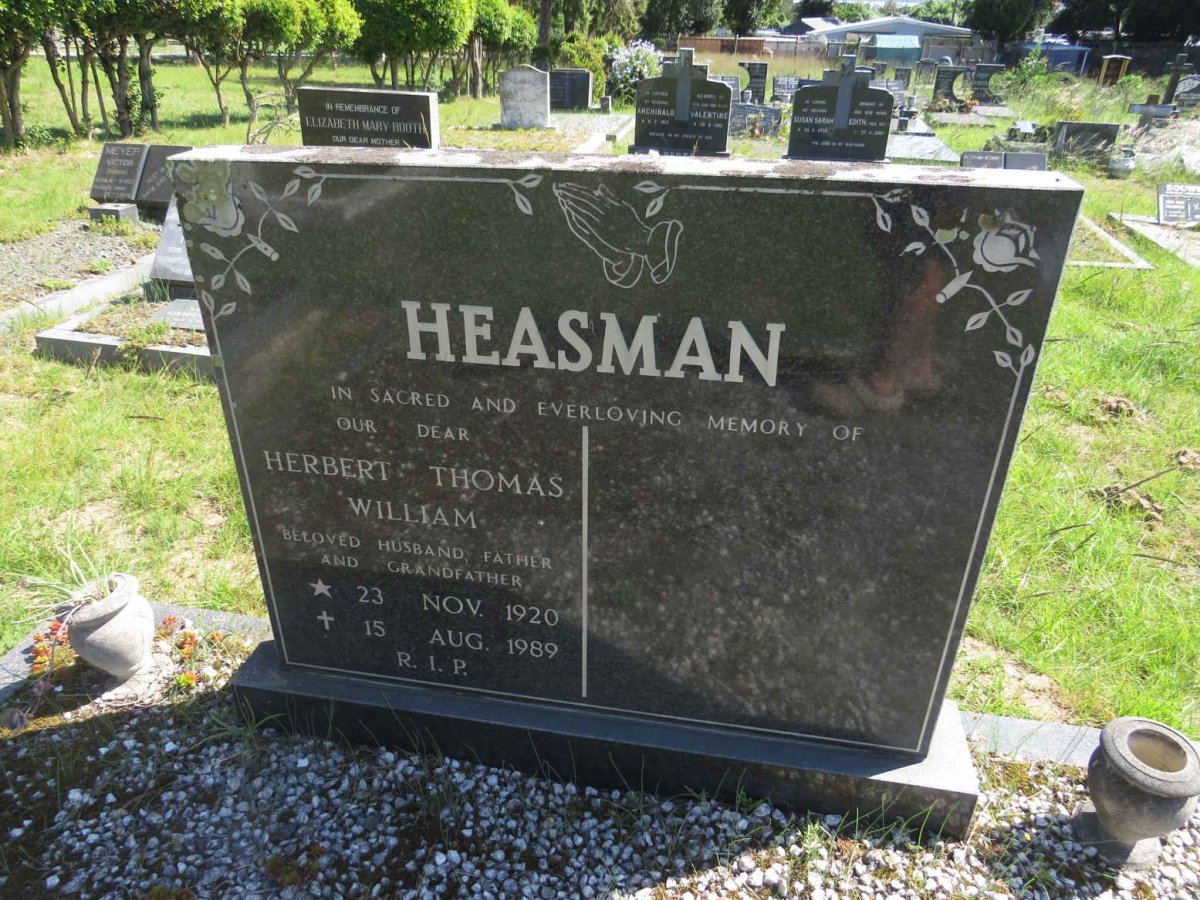 HEASMAN Herbert Thomas William 1920-1989