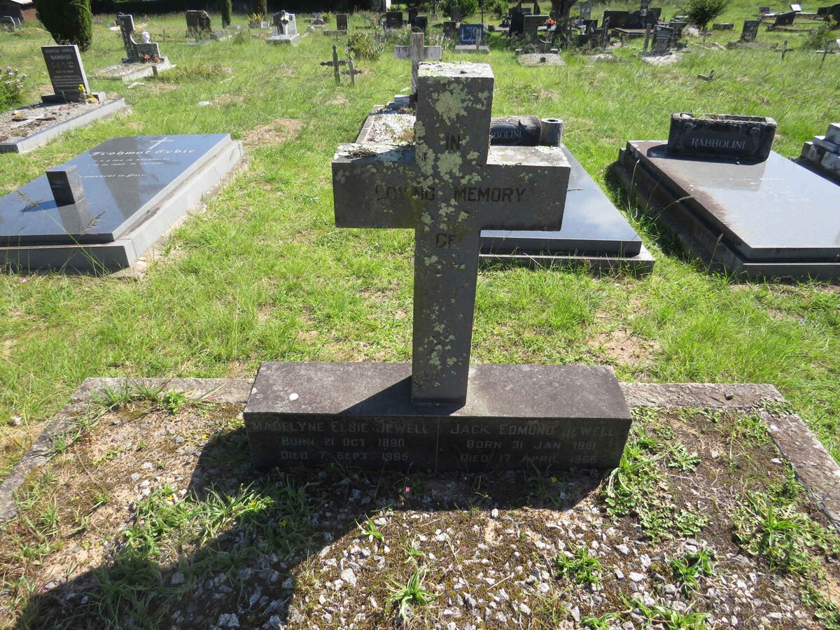 JEWELL Jack Edmund 1891-1966 &amp; Madelyne Elsie 1890-1965