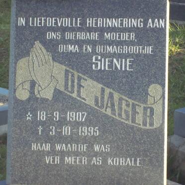 JAGER Sienie, de 1907-1995