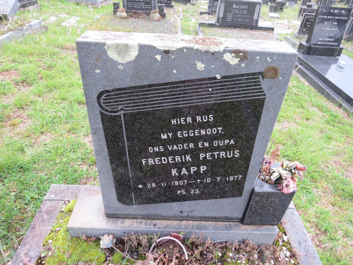 KAPP Frederik Petrus 1907-1977