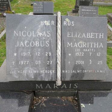 MARAIS Nicolaas Jacobus 1917-1977 & Elizabeth Magritha DE HAAST 1922-2001