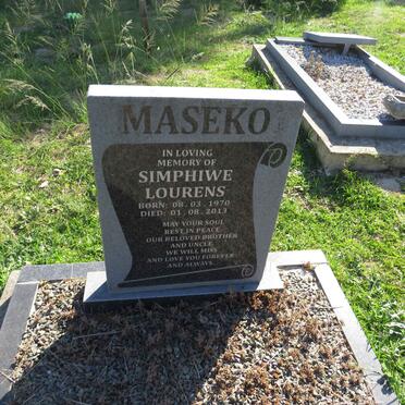 MASEKO Simphiwe Lourens 1970-2013