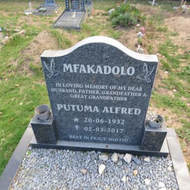 MFAKADOLO Putuma Alfred 1932-2017