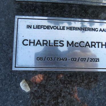 MCCARTHY Charles 1949-2021