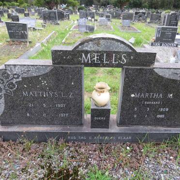 MELLS Matthys L.Z. 1907-1977 & Martha M. BARNARD 1909-1985