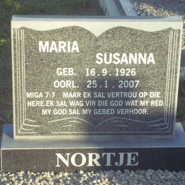NORTJE Maria Susanna 1926-2007
