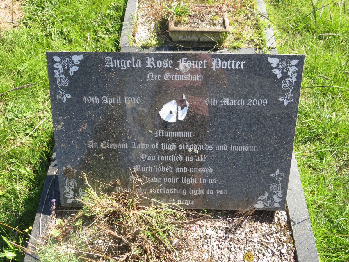 POTTER Angela Rose Fouet nee GRIMSHAW 1916-2009
