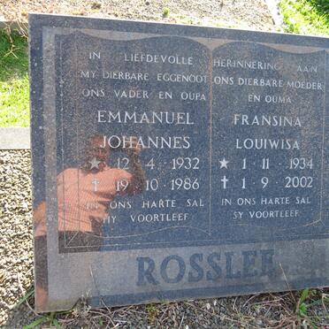 ROSSLEE Emmanuel Johannes 1932-1986 &amp; Fransina Louiwisa 1934-2002