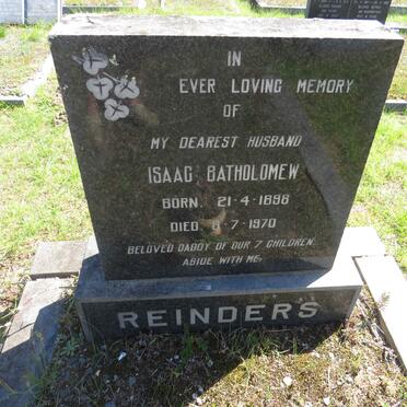 REINDERS Isaac Batholomew 1898-1970