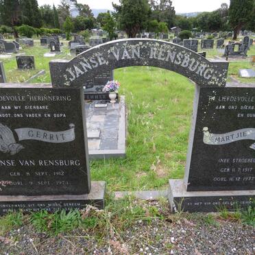 RENSBURG Gerrit, Janse van 1912-1974 & Martjie STROEBEL 1917-1977