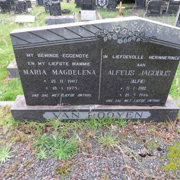ROOYEN Alfeus Jacobus, van 1912-1986 & Maria Magdelena 1907-1975