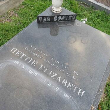 ROOYEN Hettie Elizabeth, van 1919-1997