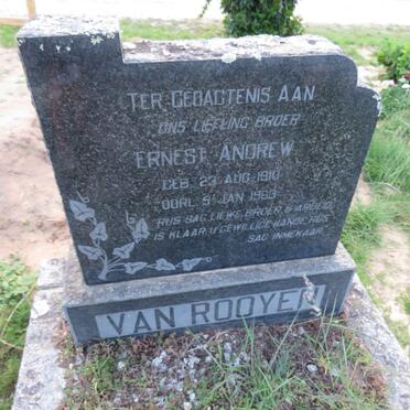 ROOYEN Ernest Andrew, van 1910-1983