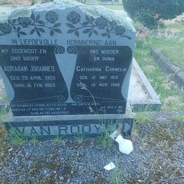 ROOYEN Abraham Johannes, van 1905-1965 & Catharina Cornelia 1912-1996