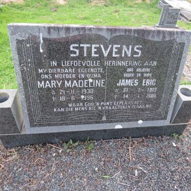 STEVENS James Eric 1927-2005 & Mary Madeline 1930-1996