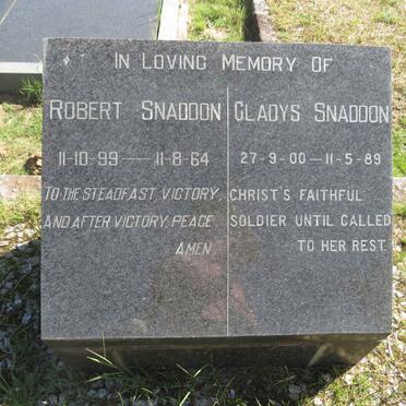 SNADDON Robert 1899-1964 &amp; Gladys 1900-1989