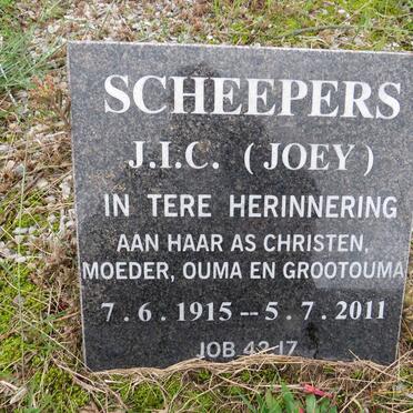 SCHEEPERS J.I.C. 1915-2011
