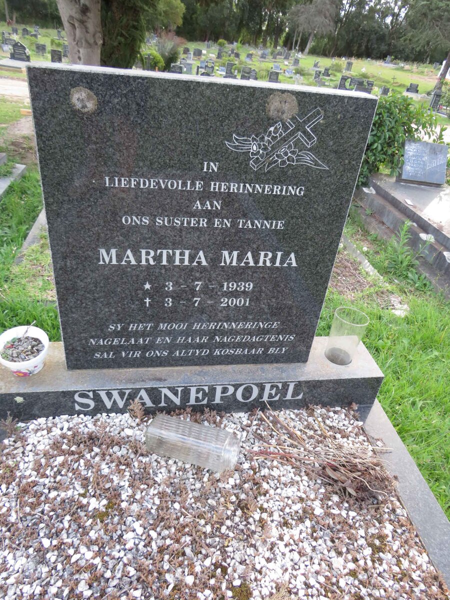 SWANEPOEL Martha Maria 1939-2001