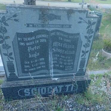 SCIOCATTI Pieter Anglo 1891-1965 & Marthina Stoffelina ROELOFSE 1885-1974