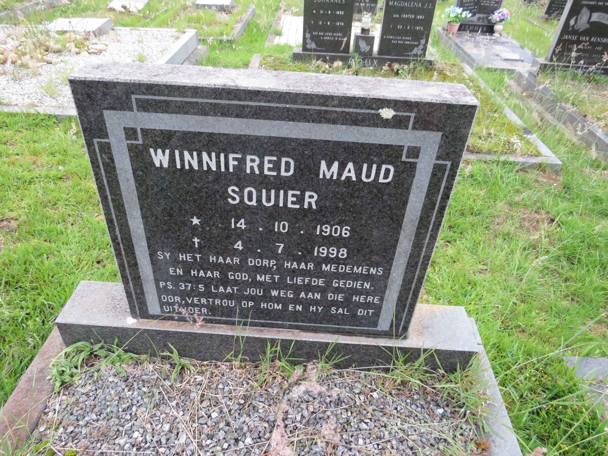 SQUIER Winnifred Maud 1906-1998