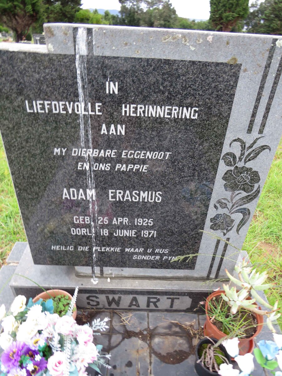 SWART Adam Erasmus 1926-1971