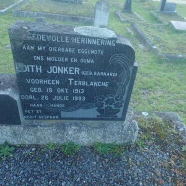 TERBLANCHE Stephanus Gideon 1905-1966 :: JONKER Edith voorheen TERBLANCHE nee BARNARD 1913-1993 _1