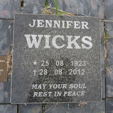 WICKS Jennifer 1928-2012