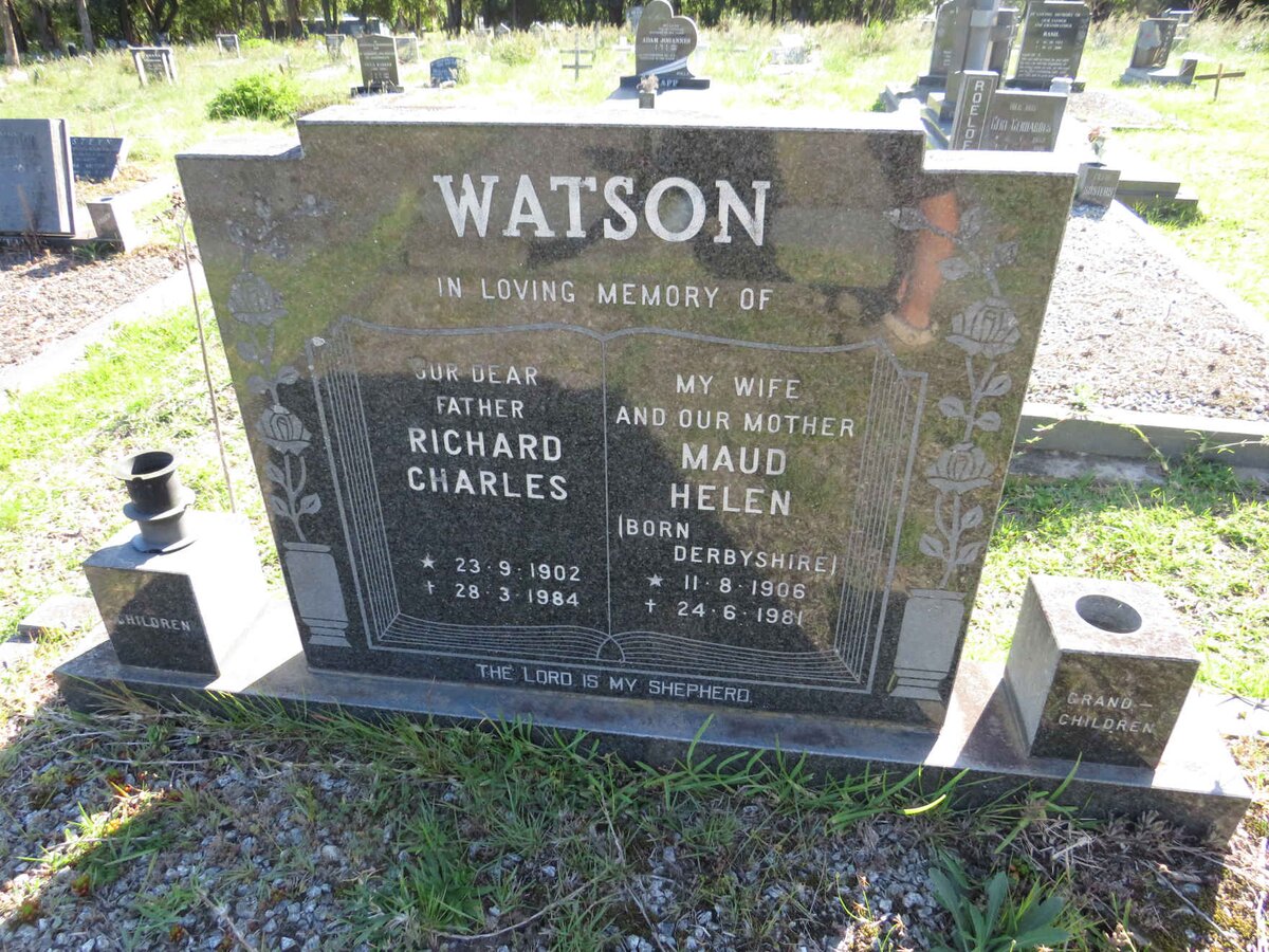 WATSON Richard Charles 1902-1984 &amp; Maud Helen DERBYSHIRE 1906-1981