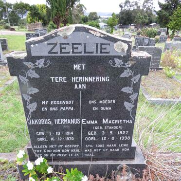 ZEELIE Jakobus Hermanus 1914-1970 & Emma Magrietha STANDER 1927-1998