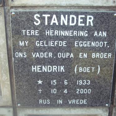 STANDER Hendrik 1933-2000