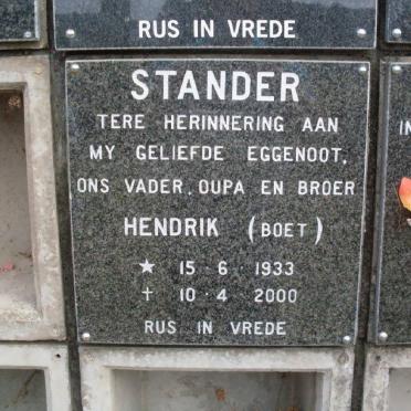 STANDER Hendrik 1933-2000