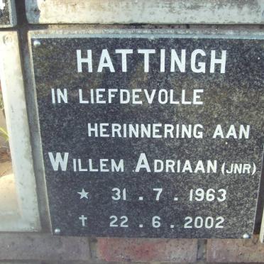 HATTINGH Willem Adriaan 1963-2002