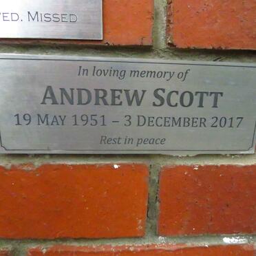SCOTT Andrew 1951-2017