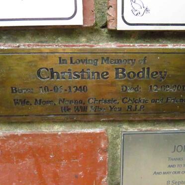 BODLEY Christine 1940-2014